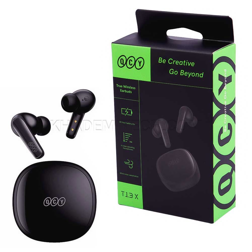 ایرپاد کیو سی وای مدل QCY T13X مشکی گارانتی رهاگستر