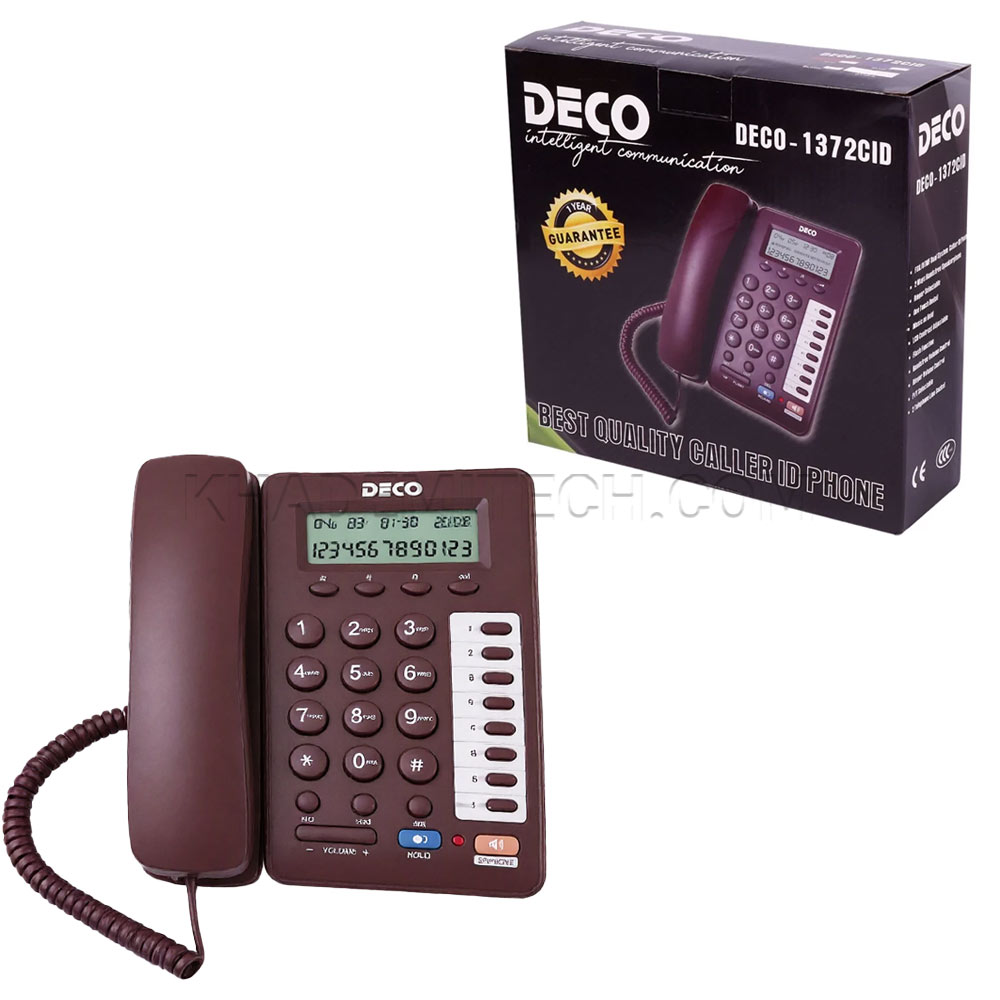 تلفن رومیزی دکو مدل DECO 1372CID قرمز