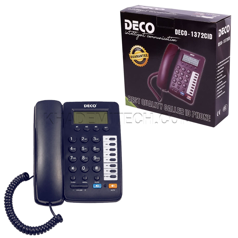 تلفن رومیزی دکو مدل DECO 1372CID سرمه ای