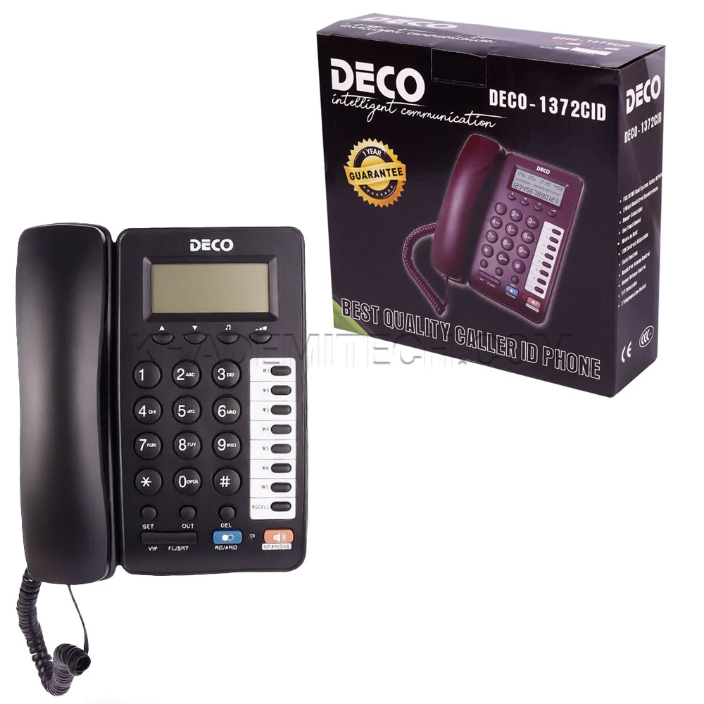 تلفن رومیزی دکو مدل DECO 1372CID مشکی