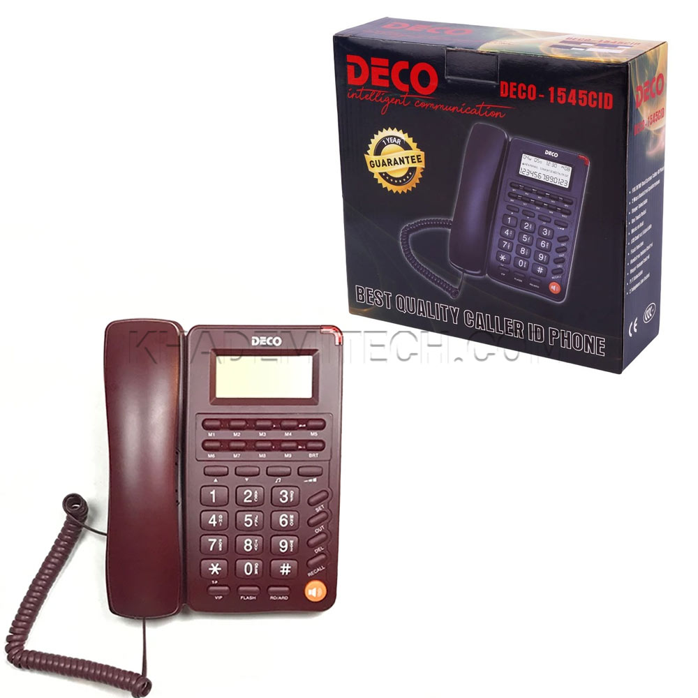 تلفن رومیزی دکو مدل DECO 1545CID قرمز