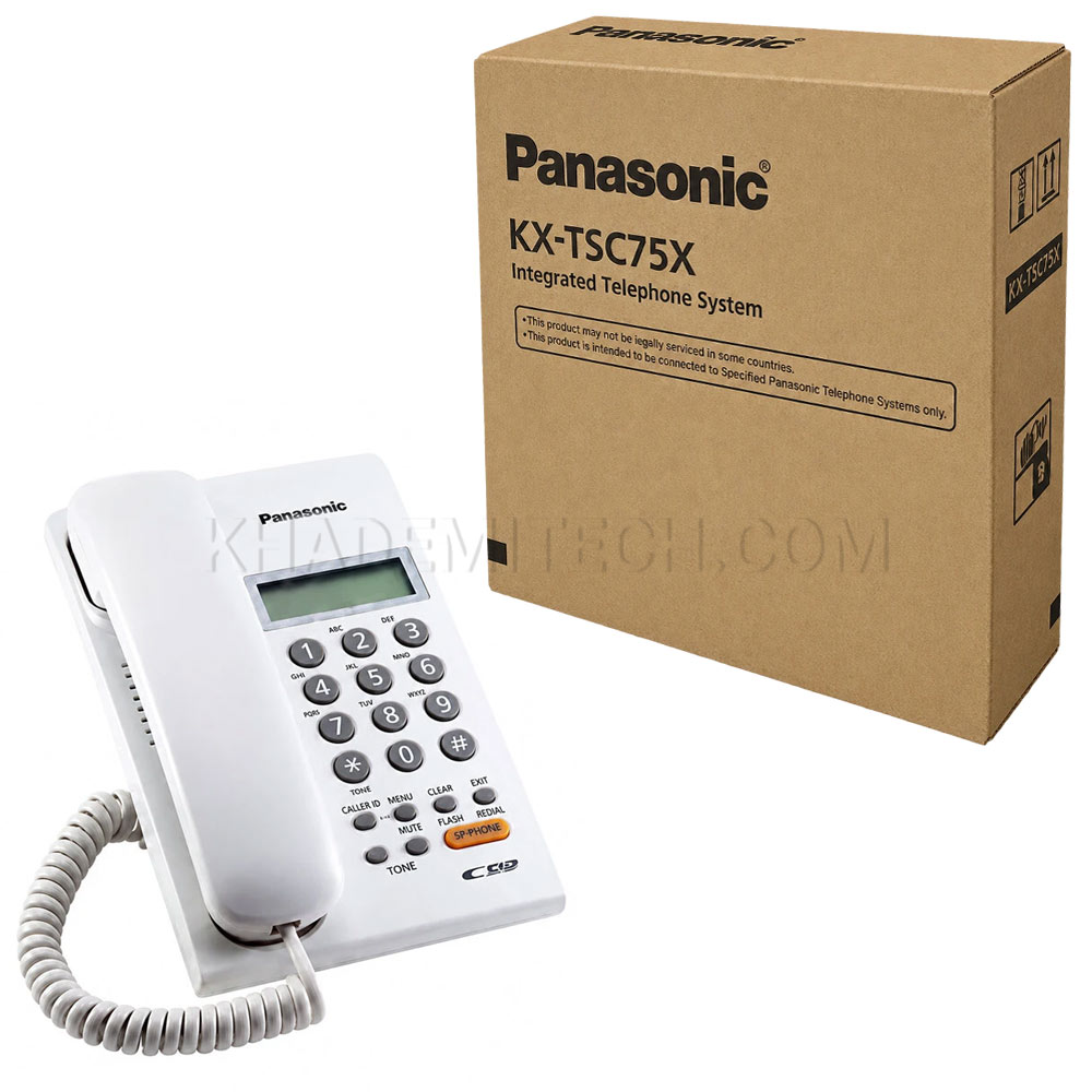 تلفن رومیزی پاناسونیک مدل PANASONIC KX-TSC75X سفید