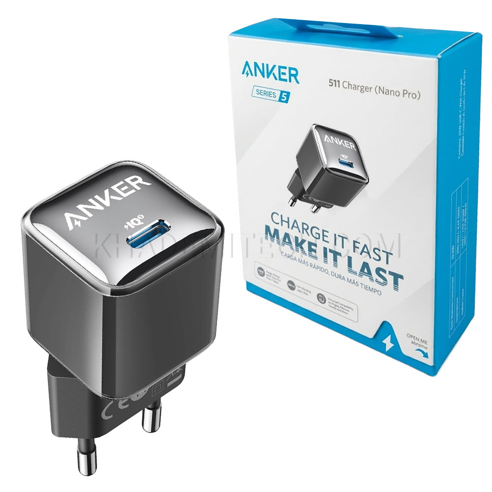 کلگی شارژر انکر مدل ANKER A2637L12 20W PD مشکی