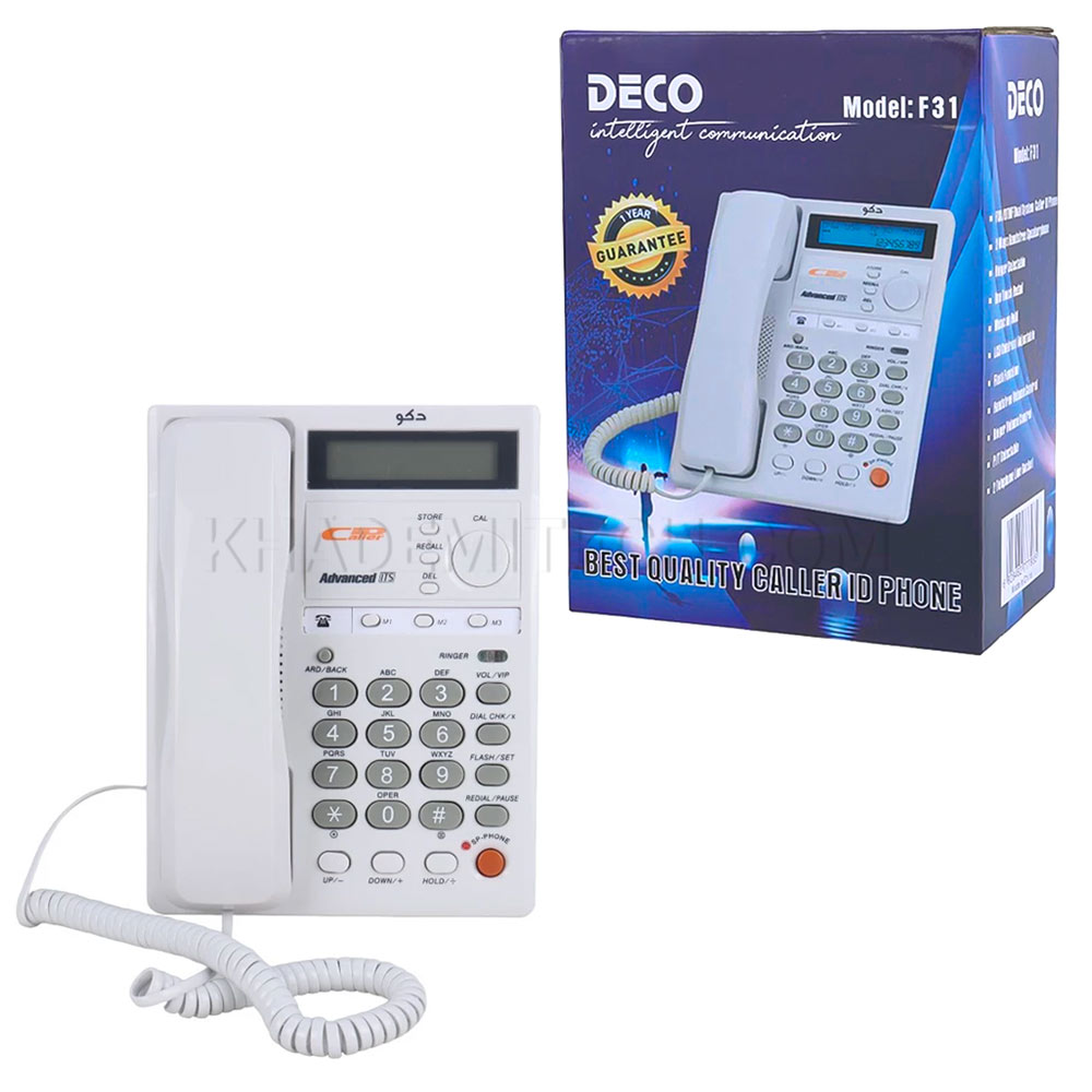 تلفن رومیزی دکو مدل DECO F31 سفید