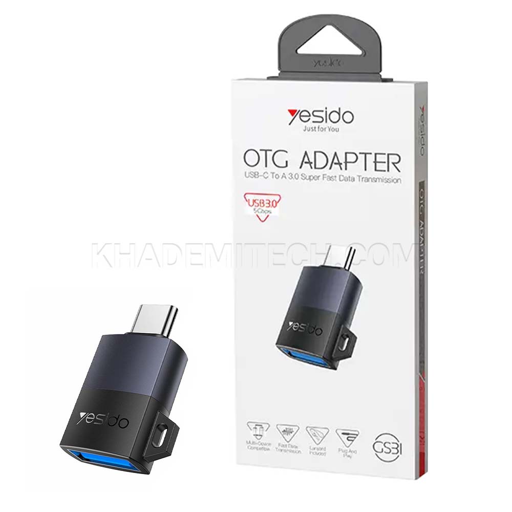 مبدل تایپ سی یسیدو مدل Yesido GS31 OTG USB 3.0