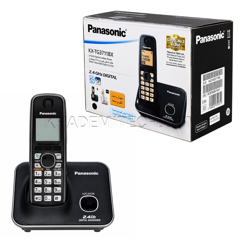 تلفن بی سیم پاناسونیک مدل PANASONIC KX-TG3711 مشکی