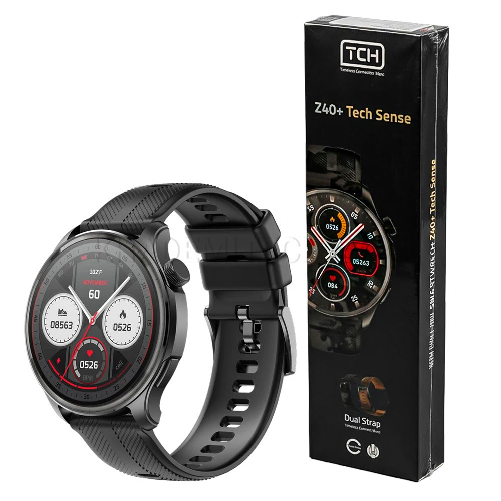 ساعت هوشمند تی سی اچ مدل TCH Z40+ Tech Sense Smart Watch 36MM مشکی