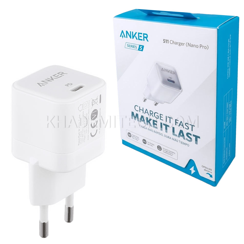 کلگی شارژر انکر مدل ANKER A2637L22 20W PD سفید