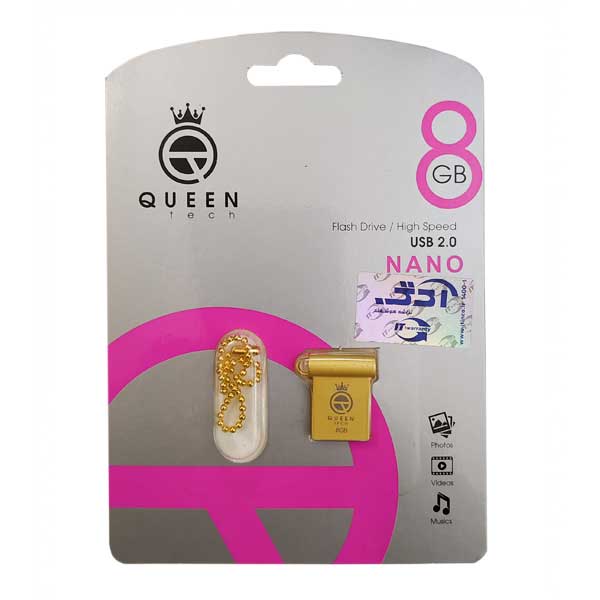 فلش QUEENTECH NANO 8G گارانتی مادام العمر