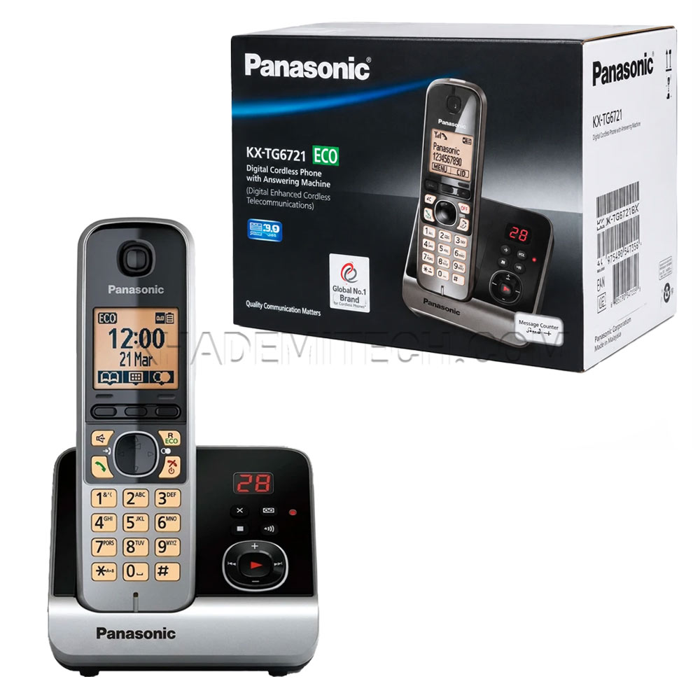 تلفن بی سیم پاناسونیک مدل PANASONIC KX-TG6721 مشکی