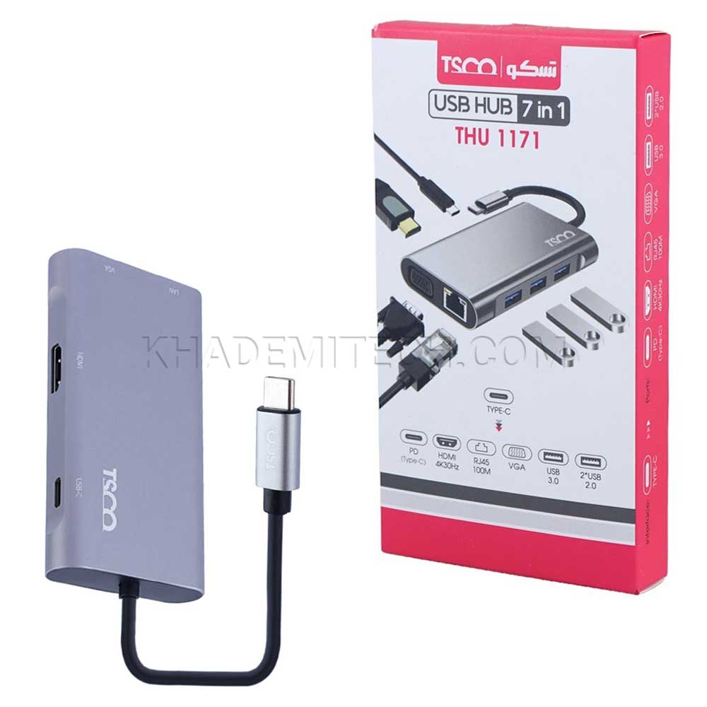 هاب تایپ سی تسکو مدل TSCO THU 1171 7Port