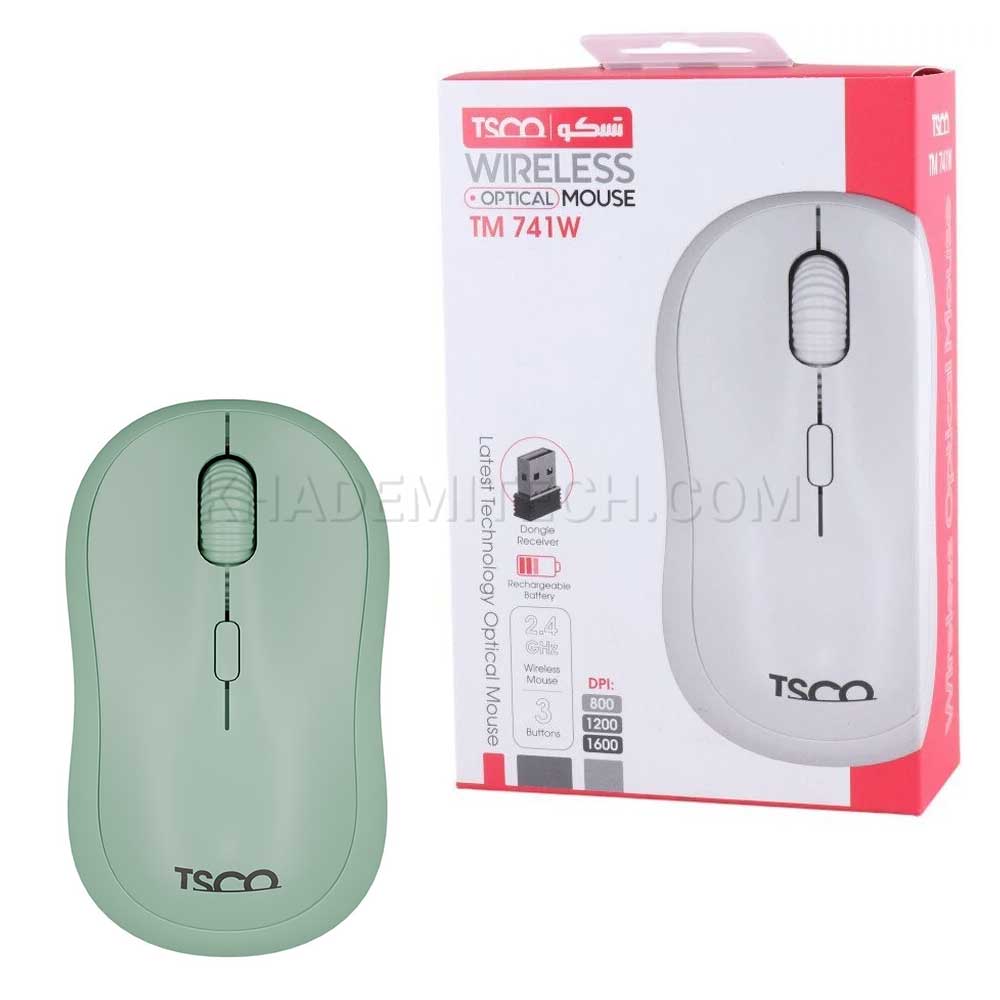 ماوس بی سیم تسکو مدل TSCO TM 741W سبز