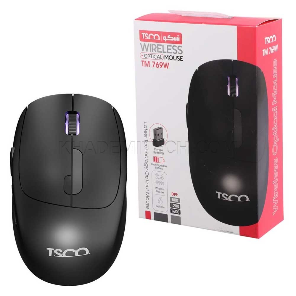 ماوس بی سیم تسکو مدل TSCO TM769 W مشکی