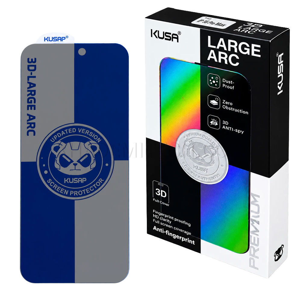 گلس بدون حاشیه پرایوسی مدل KUSA 3D Large Arc IPHONE 18 Pro
