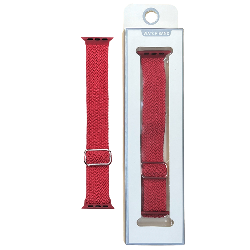 بند اپل واچ Braided Solo Loop 42mm/44mm/45mm/49mm قرمز
