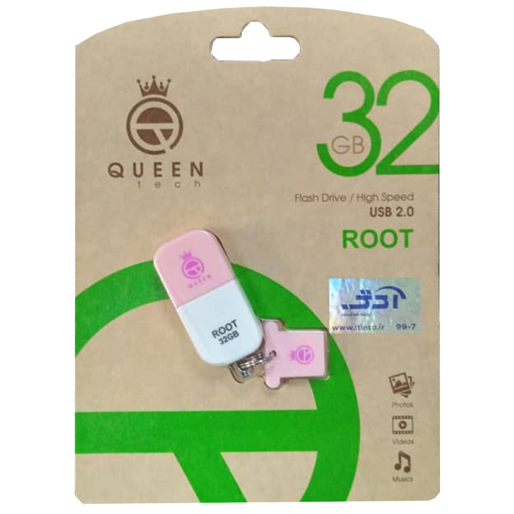 فلش QUEENTECH ROOT 32G گارانتی مادام العمر