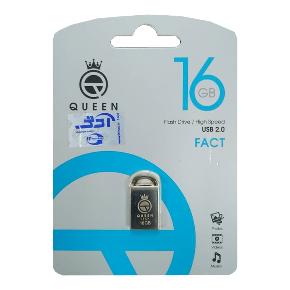 فلش کوئین تک مدل QUEEN TECH FACT 16GBگارانتی مادام العمر
