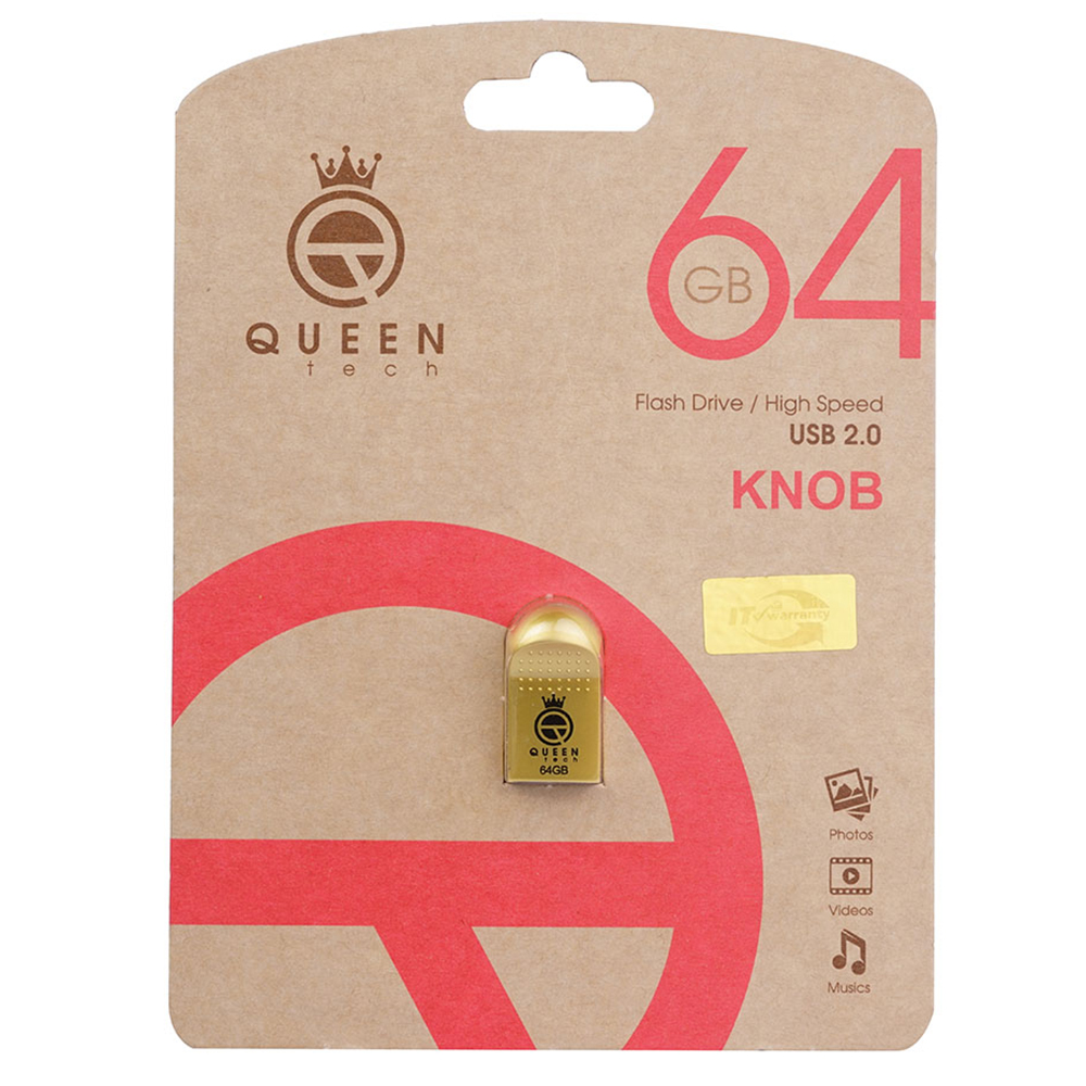 فلش QUEENTECH KNOB 64G گارانتی مادام العمر