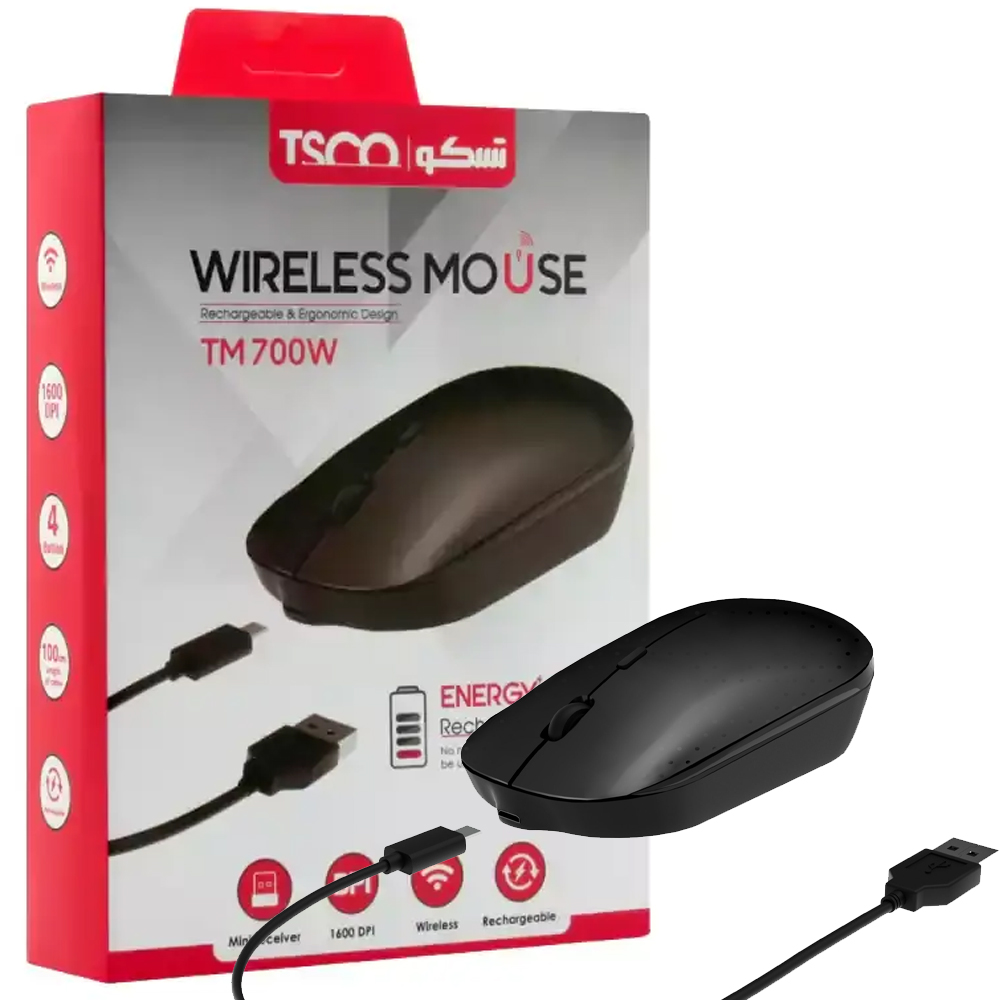 ماوس بی سیم تسکو مدل TM700W TSCO مشکی