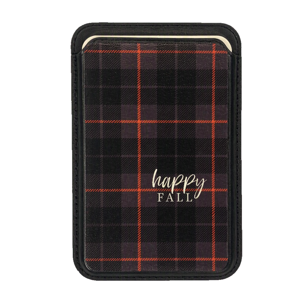 جا کارتی مگ سیف دار مدل WALLET MAGSAFE BURBERRY چرم مشکی