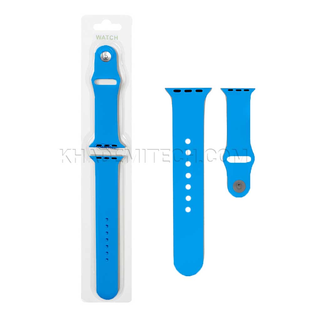 بند اپل واچ مدل SILICON 42/44/45/49mm آبی روشن