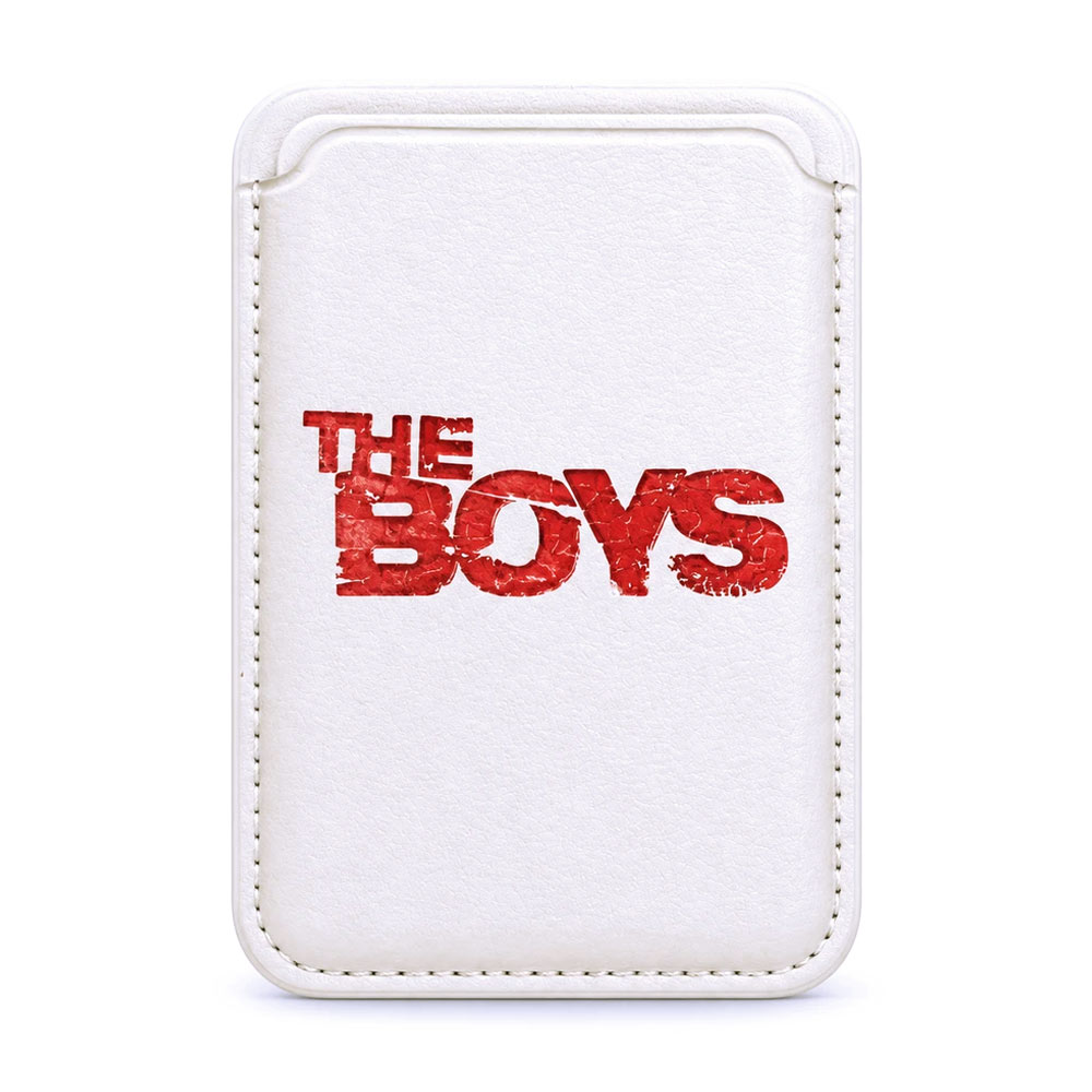 جا کارتی مگ سیف دار مدل WALLET MAGSAFE The Boys چرم سفید