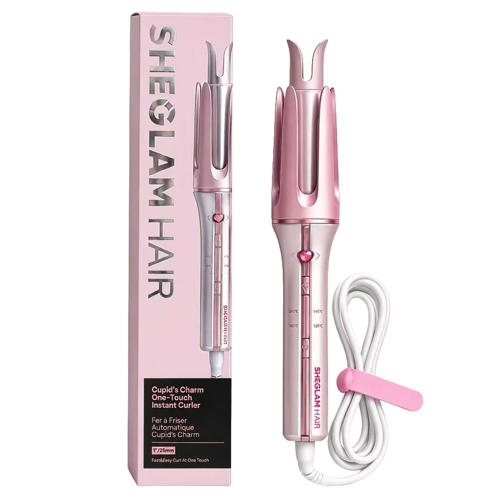 فرکننده و کرلی مو شیگلم مدل SHEGLAM Original Cupid's Charm 25mm Curler صورتی