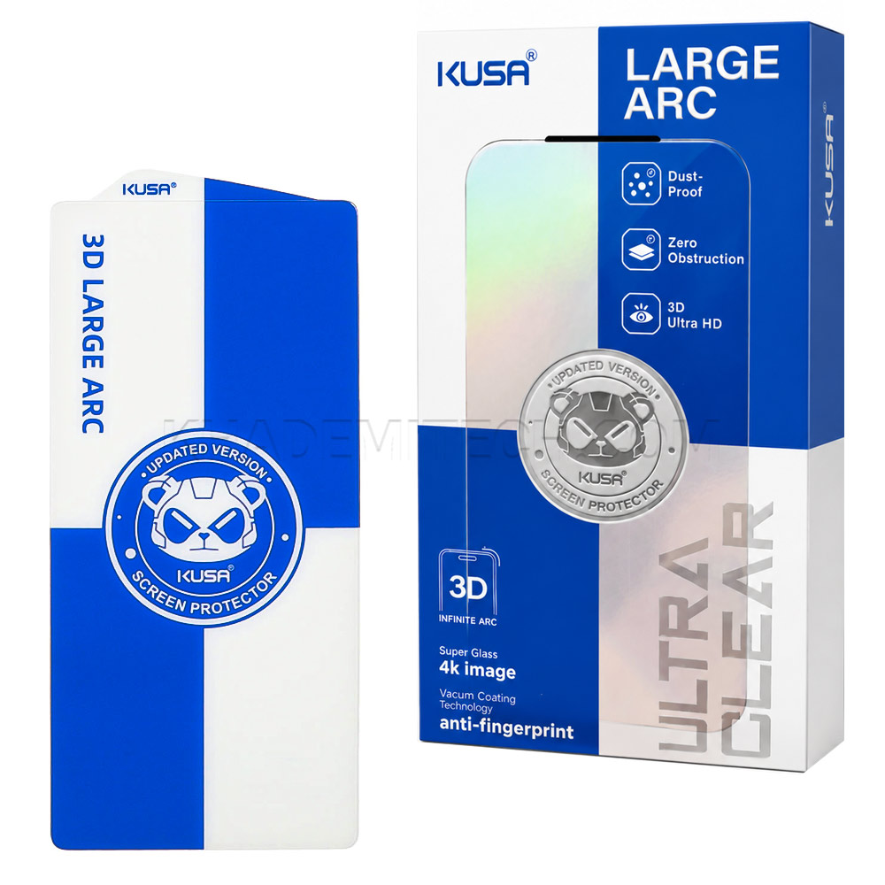 گلس بدون حاشیه مدل KUSA 3D Large Arc IPHONE 18 Pro