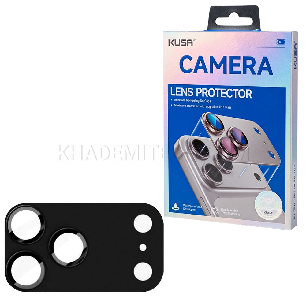 محافظ لنز فول آیفون مدل KUSA IPHONE 18 PRO MAX مشکی