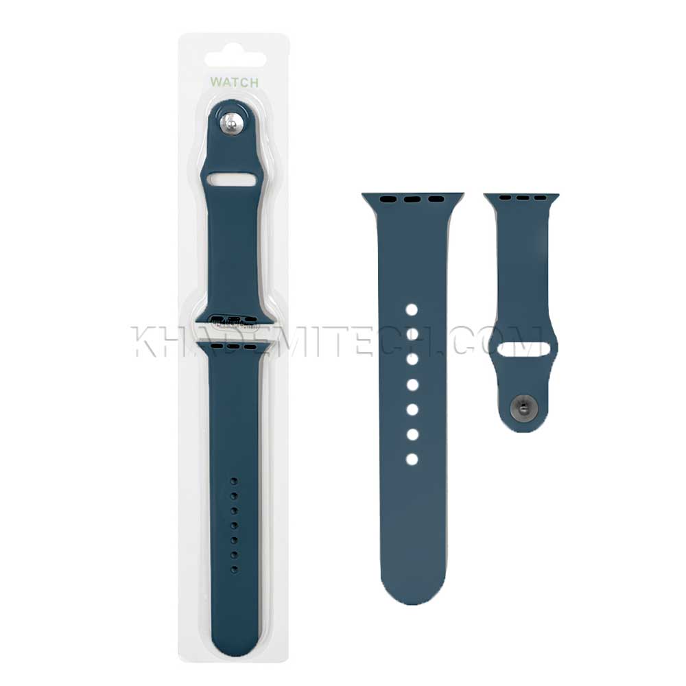 بند اپل واچ مدل SILICON 38/40/41mm آبی نفتی